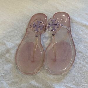 New Tory Burch mini miller jelly thong sandal in lilac purple size 10